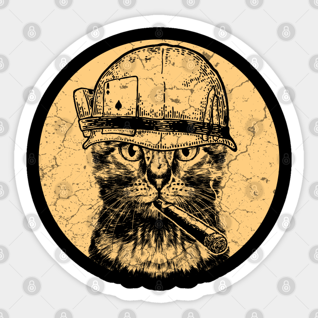 Funny Army Soldier Cat Funny Cat Pegatina TeePublic MX